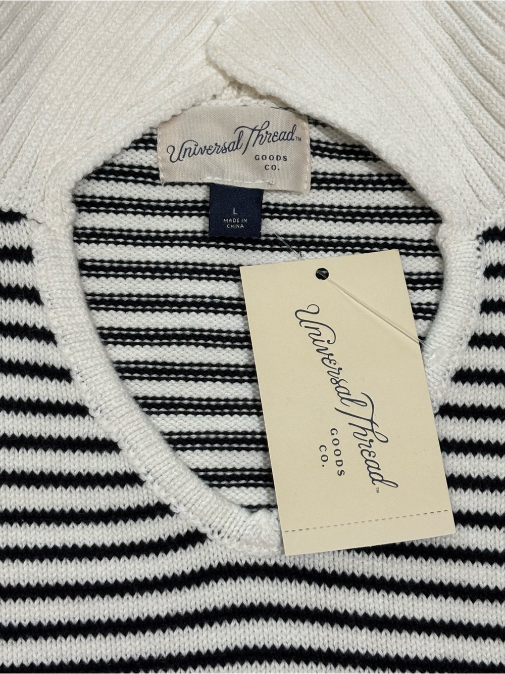 Universal Thread Women's Long Sleeve Collared Neck Pullover Sweater Size L - Picture 6 of 10